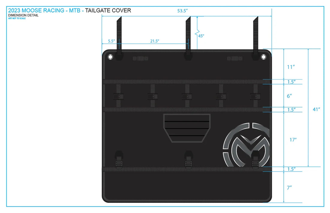 Moose Offroad Tailgate Cover 3930-0026 - Side View