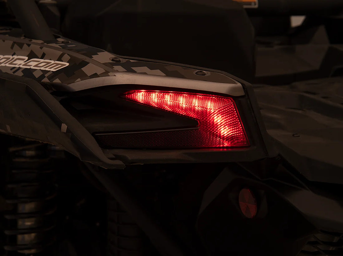 Moose Offroad Taillights - LED - Can-Am X3 - Black 500-3359-PU - Side View