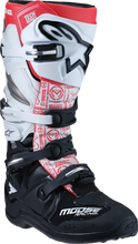 Load image into Gallery viewer, Moose Offroad Tech 7 Boots - Black/White/Red - US 10 0212024-1225-10 - Back View