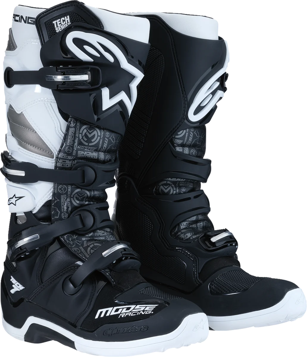 Moose Offroad Tech 7 Boots - Black/White/Red - US 10 0212024-1225-10 - Additional View 5