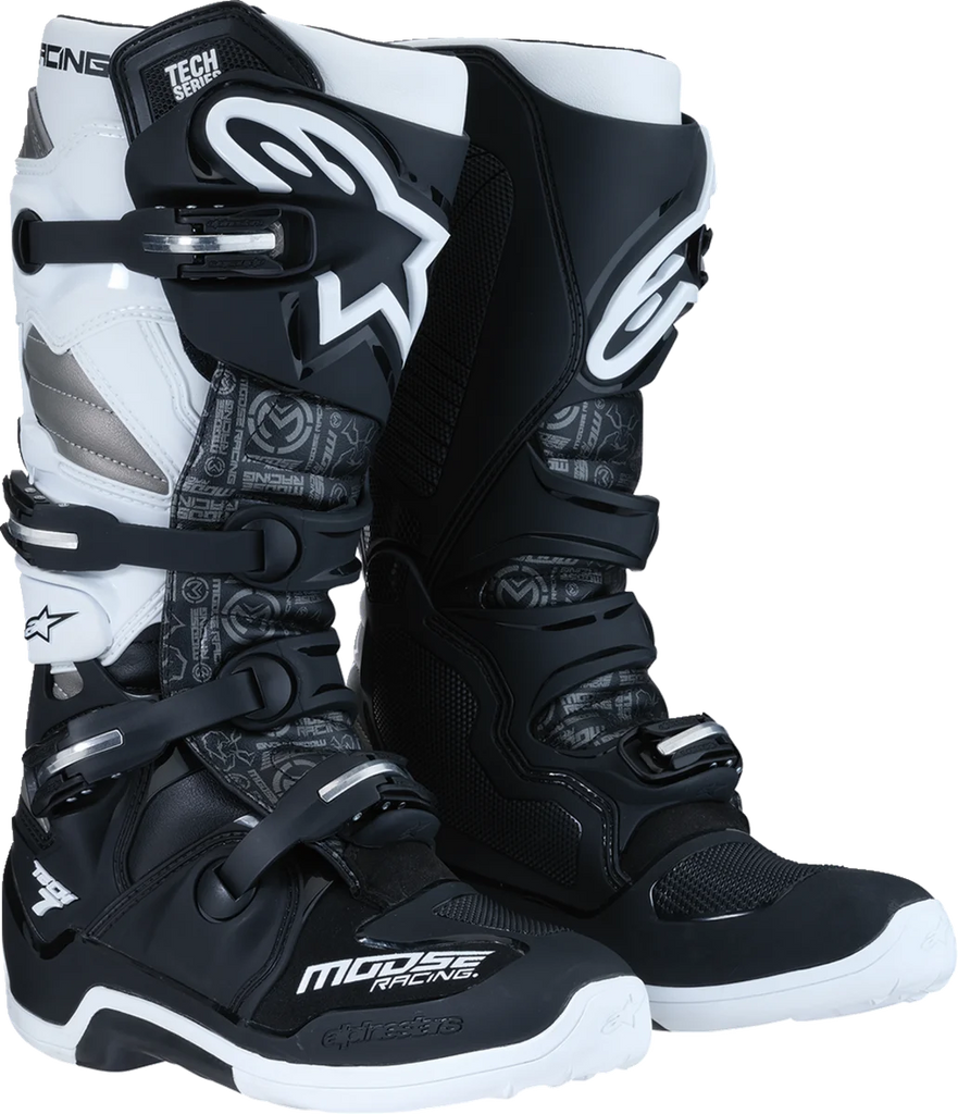 Moose Offroad Tech 7 Boots - Black/White/Red - US 7 0212024-1225-7 - Additional View 5
