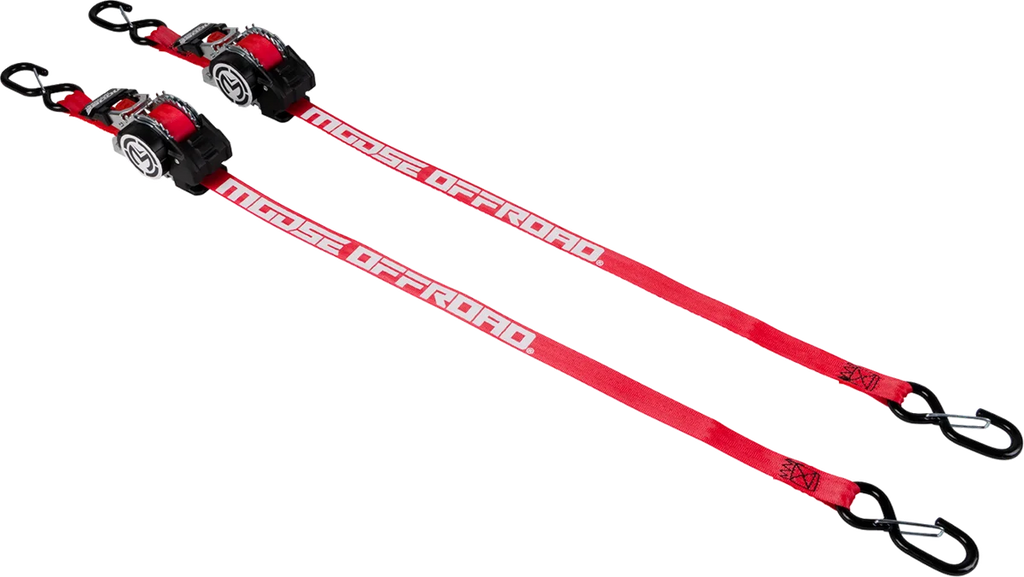 Moose Offroad Tie Down - Retractable Ratchet - 1" x 10' - Red 3920-0551 - Main Product View