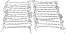 Load image into Gallery viewer, Moose Offroad Tire Chains - 8 V-Bar - 14.5" W x 52" L - Pair 8V00 - Main Product View