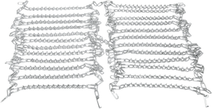 Moose Offroad Tire Chains - 8 V-Bar - 14.5" W x 52" L - Pair 8V00 - Main Product View