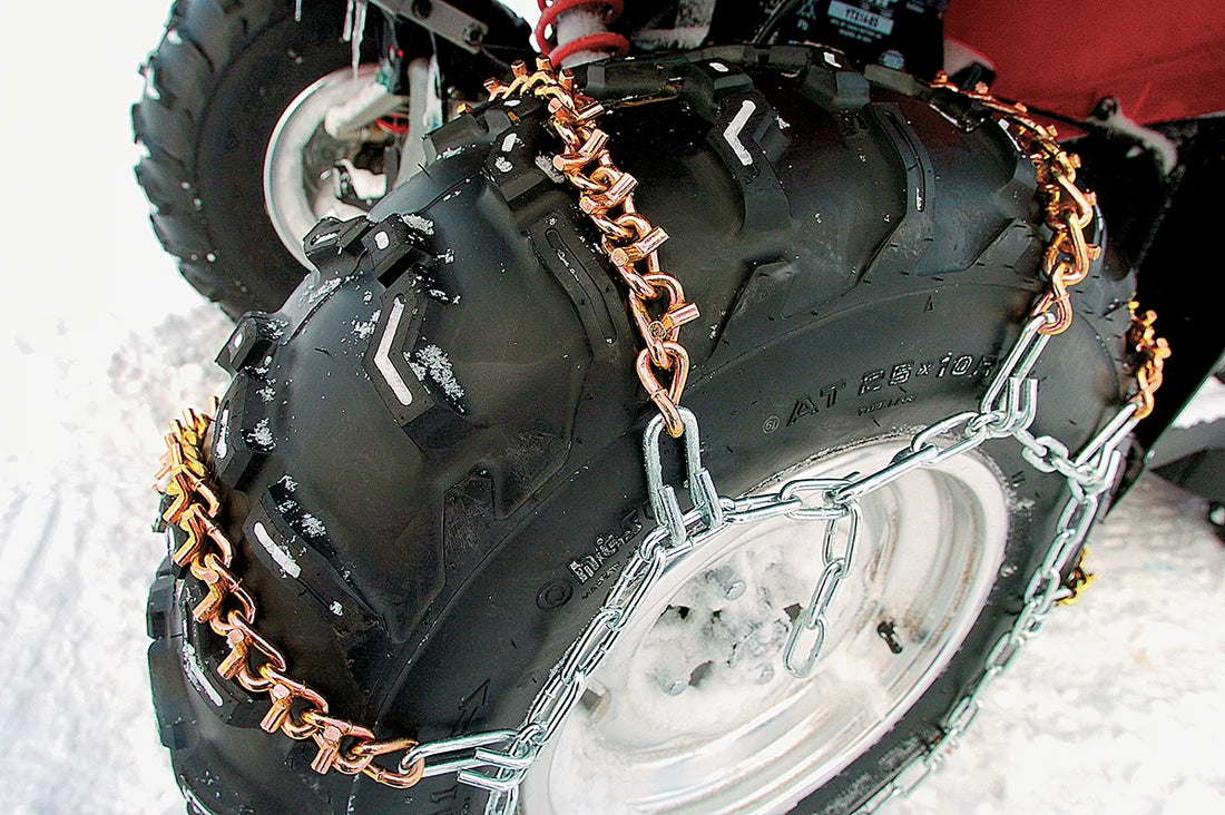 Moose Offroad Tire Chains - 8 V-Bar - 14.5" W x 52" L - Pair 8V00 - Back View