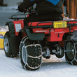 Load image into Gallery viewer, Moose Offroad Tire Chains - 8 V-Bar - 14.5" W x 52" L - Pair 8V00 - Installation View