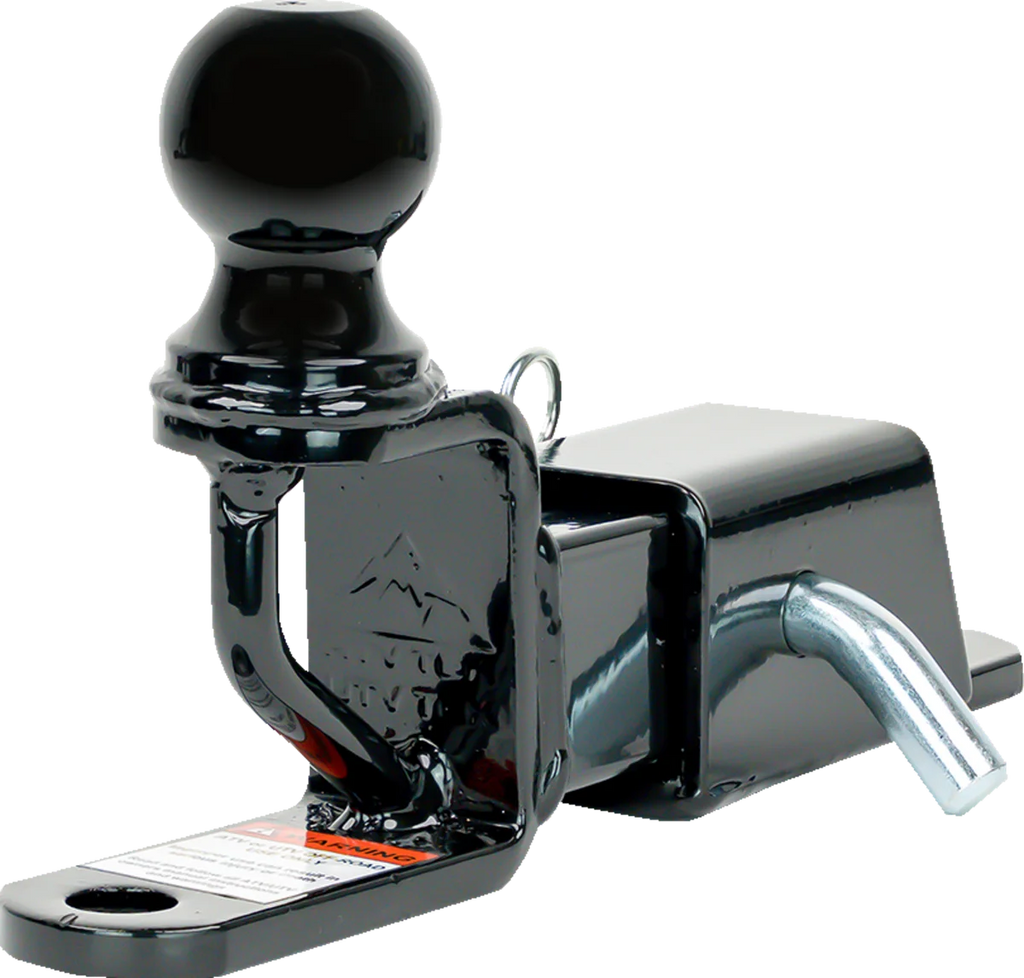 Moose Offroad Trio Hitch - 2" - Ball Mount - 3" Rise TMP2 - Side View