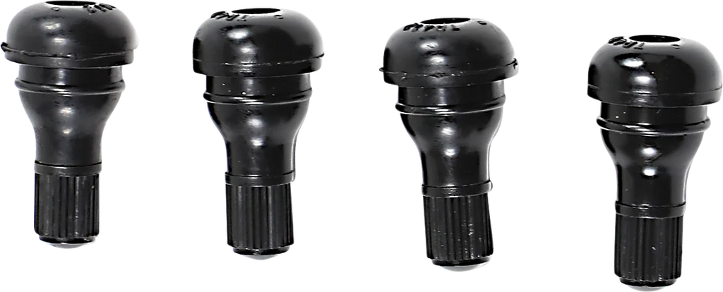 Moose Offroad Valve Stem - Push-In - Chrome/Black TR412C-B4 - Side View