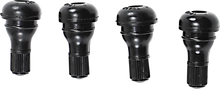 Load image into Gallery viewer, Moose Offroad Valve Stem - Push-In - Chrome/Black TR412C-B4 - Side View