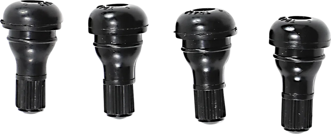 Moose Offroad Valve Stem - Push-In - Chrome/Black TR412C-B4 - Side View