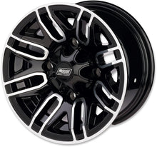 Load image into Gallery viewer, Moose Offroad Wheel - 112X - Front - Black - 12x7 - 4/110 - 4+3 112M127110GBMF4 - Side View