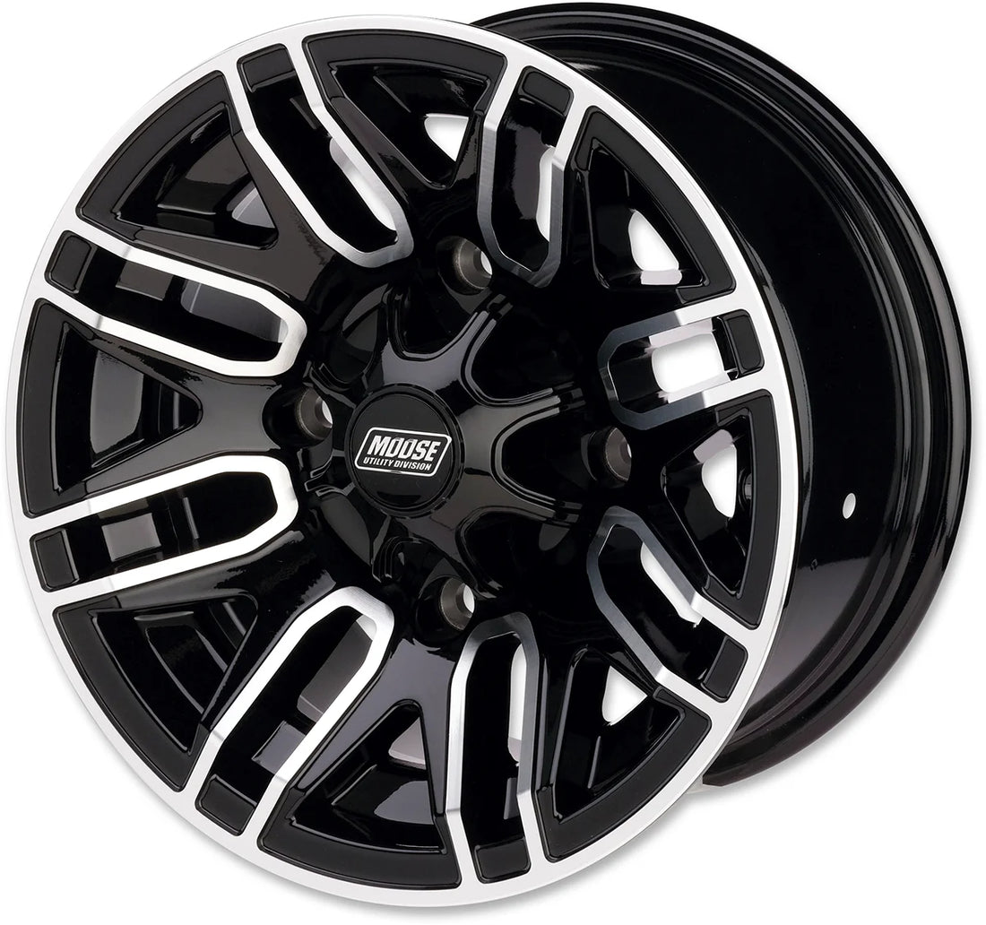 Moose Offroad Wheel - 112X - Front - Black - 14x7 - 4/136 - 4+3 112M147136GBMF4 - Side View