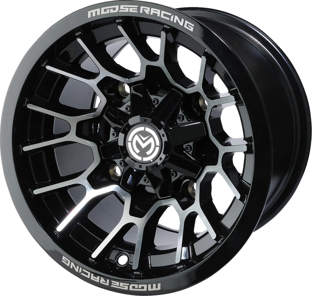 Moose Offroad Wheel - 24X - Front/Rear - Black - 14x7 - 4/136 - 5+2 24147136GBMF54 - Side View