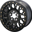 Load image into Gallery viewer, Moose Offroad Wheel - 346X - Beadlock/5 Lug - Front/Rear - Black - 15x7 - 5/4.5 - 5+2 346BLMO 157545MB54 - Side View