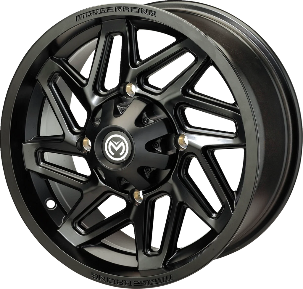 Moose Offroad Wheel - 361X - Front - Black - 12x7 - 4/156 - 4+3 361MO127156MB4 - Side View