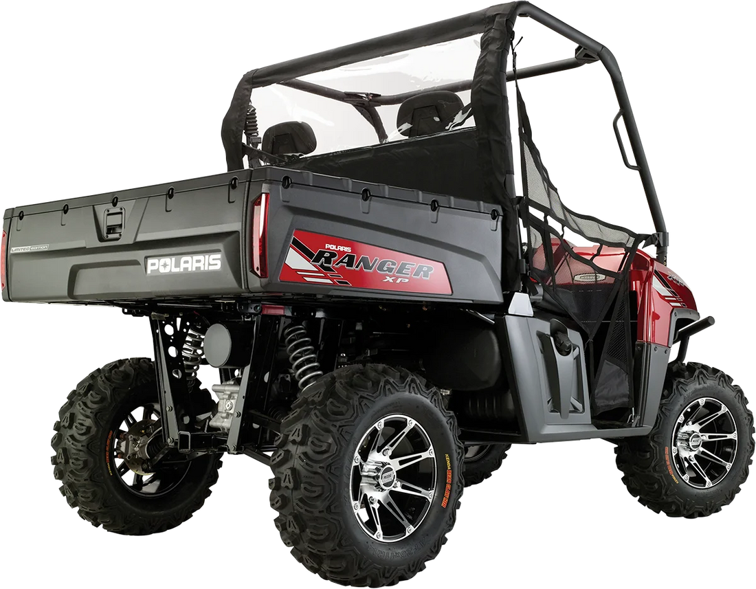 Moose Offroad Wheel - 387X - Front - Machined Black - 14x7 - 4/156 - 4+3 387MO147156BW4 - Installation View