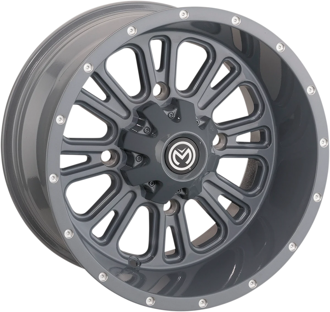 Moose Offroad Wheel - 399X - Front - Gray - 12x7 - 4/156 - 4+3 399MO127156KG4 - Side View