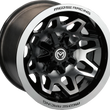 Load image into Gallery viewer, Moose Offroad Wheel - 416X - Front/Rear - Machined Black - 12x7 - 4/156 - 4+3 416M127156GBMF4 - Side View