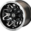 Load image into Gallery viewer, Moose Offroad Wheel - 416X - Rear - Machined Black - 12x8 - 4/136 - 4+4 416M128136GBMF4 - Main Product View