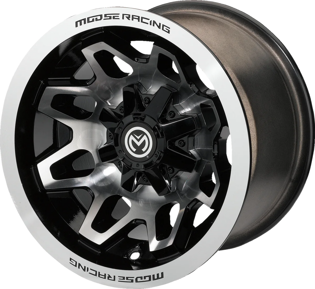 Moose Offroad Wheel - 416X - Rear - Machined Black - 14x8 - 4/110 - 4+4 416M148110GBMF4 - Main Product View