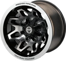Load image into Gallery viewer, Moose Offroad Wheel - 416X - Rear - Machined Black - 14x8 - 4/110 - 4+4 416M148110GBMF4 - Main Product View
