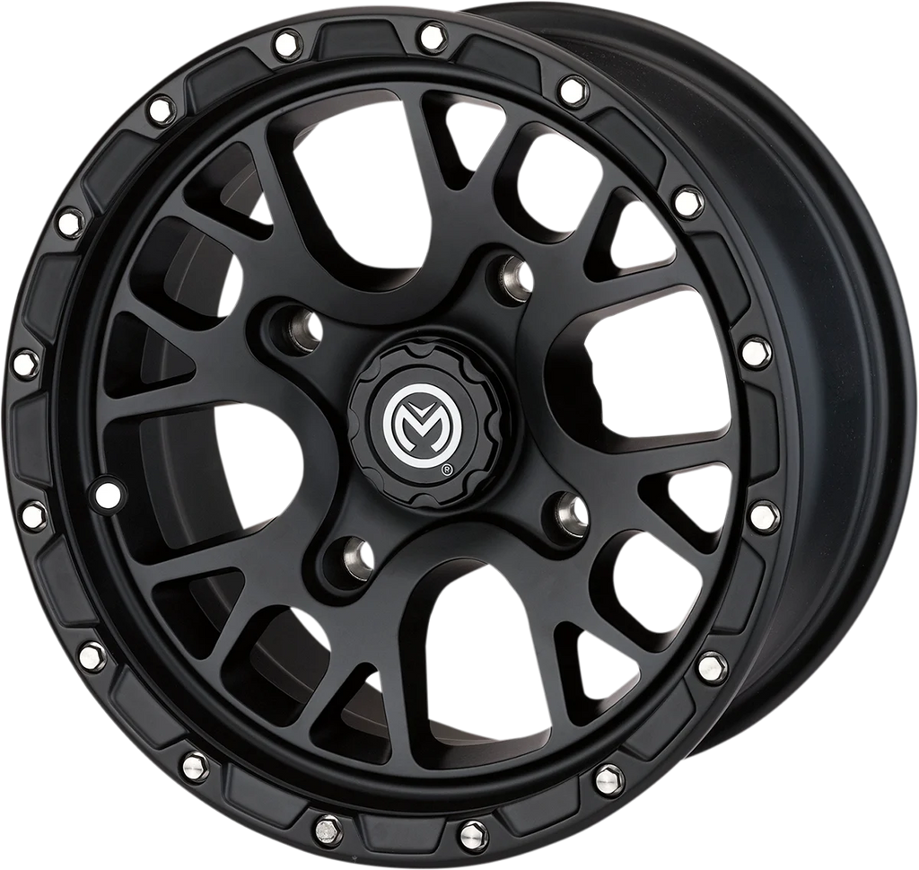 Moose Offroad Wheel - 545X - Front/Rear - Black - 14x7 - 4/110 - 4+3 545MO147110SB44 - Side View