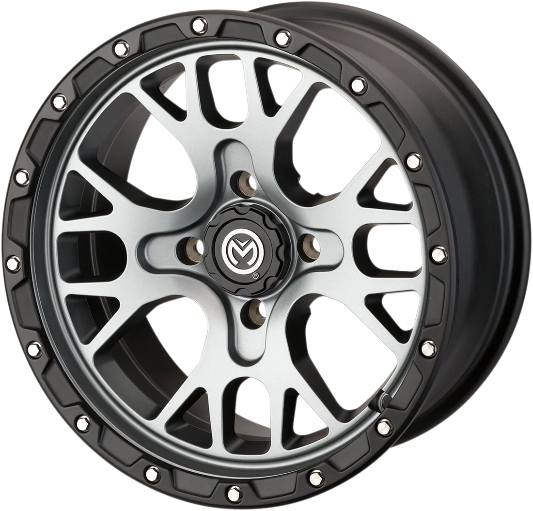 Moose Offroad Wheel - 545X - Front/Rear - Black - 14x7 - 4/136 - 4+3 545MO147136SB44 - Installation View