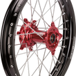 Load image into Gallery viewer, Moose Offroad Wheel Assembly - SX-1 - Complete - Rear - Black Wheel/Blue Hub - 18x2.15 - CR-21518BKBU fits Sherco - Side View
