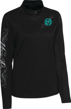 Load image into Gallery viewer, Moose Offroad Women's Flourish Script Quarter Zip Pullover - Black - Medium 3051-1232 - Main Product View