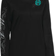 Load image into Gallery viewer, Moose Offroad Women's Flourish Script Quarter Zip Pullover - Black - XL 3051-1234 - Main Product View