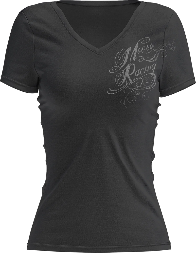 Moose Offroad Women's Flourish Script T-Shirt - Black - Medium 3031-4285 - Main Product View