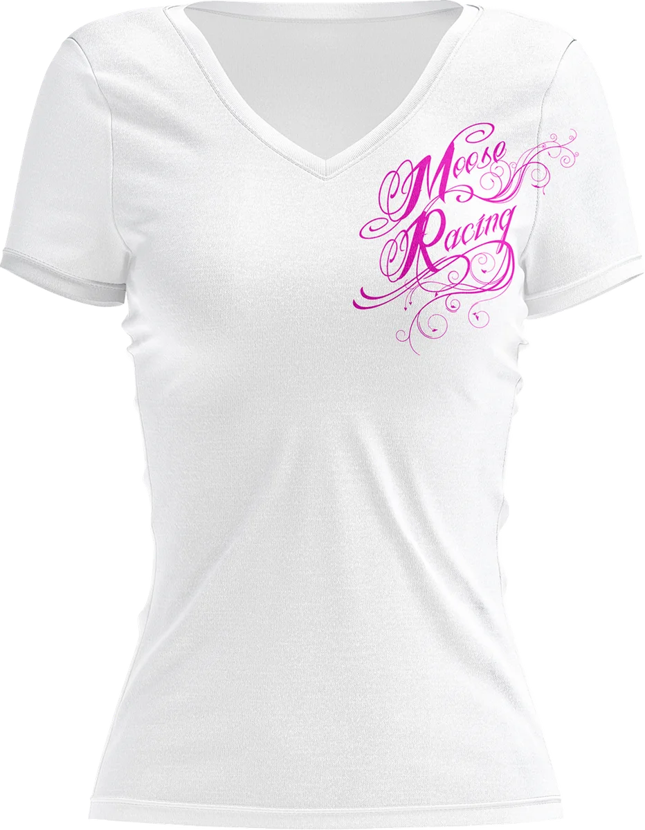 Moose Offroad Women's Flourish Script T-Shirt - Black - XL 3031-4287 - Side View