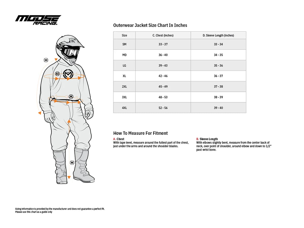 Moose Offroad XC1 Rain Jacket - Black - Medium 2920-0666 - Installation View