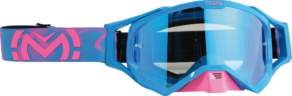 Moose Offroad XCR Goggle - Blue/Pink - Blue Mirror Lens 2601-3163 - Main Product View