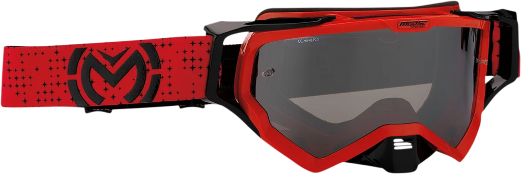 Moose Offroad XCR Goggle - Pro Stars - Red/Black - Smoke Lens 2601-2668 - Main Product View