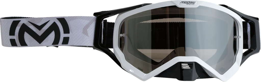Moose Offroad XCR Goggle - White/Black - Smoke Lens 2601-3167 - Main Product View