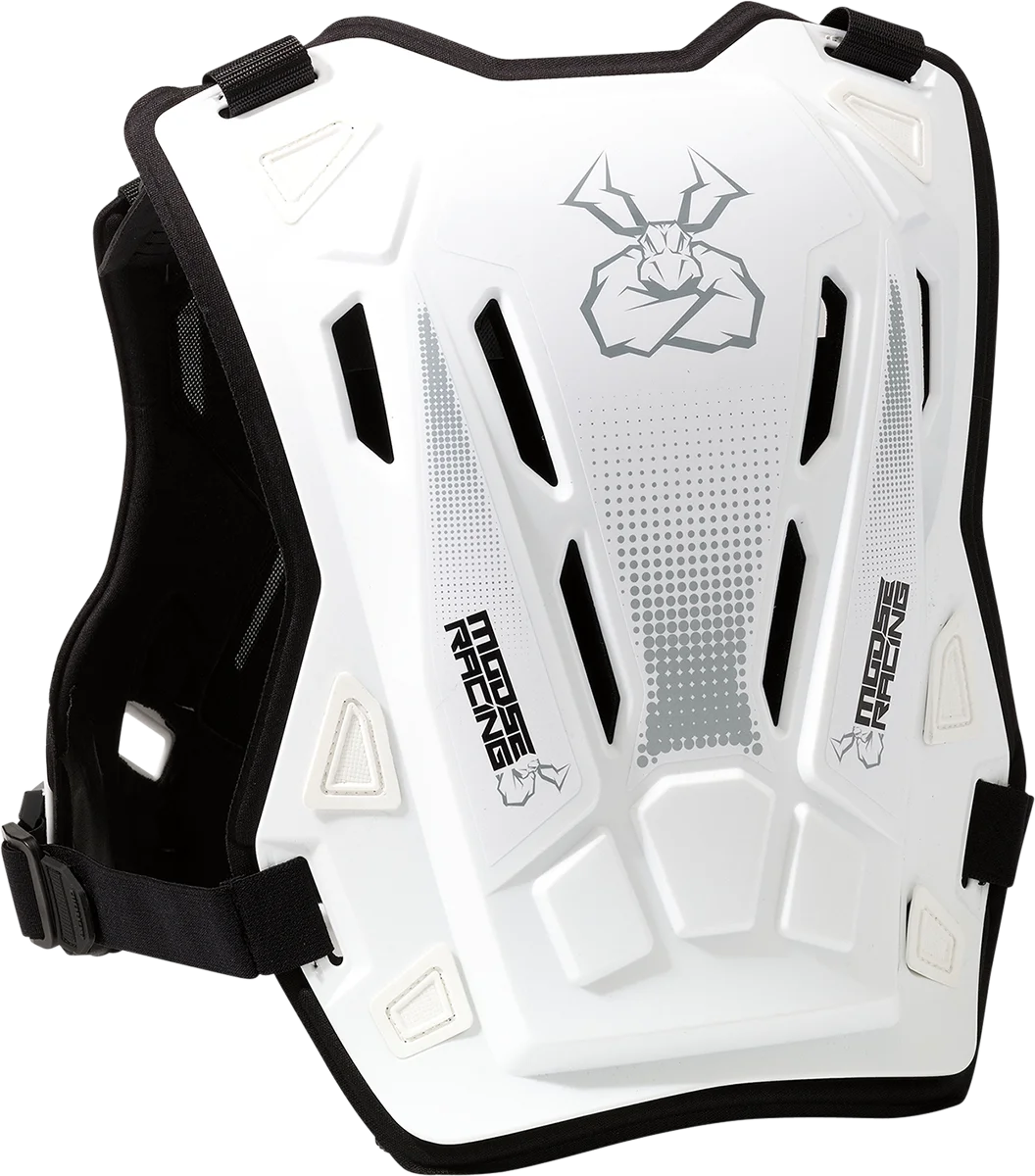 Moose Offroad Youth Agroid™ Chest Guard - White - 2XS/XS 2701-1117 - Side View