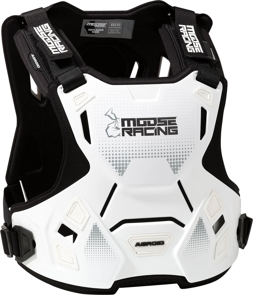 Moose Offroad Youth Agroid™ Chest Guard - White - S/M 2701-1118 - Back View