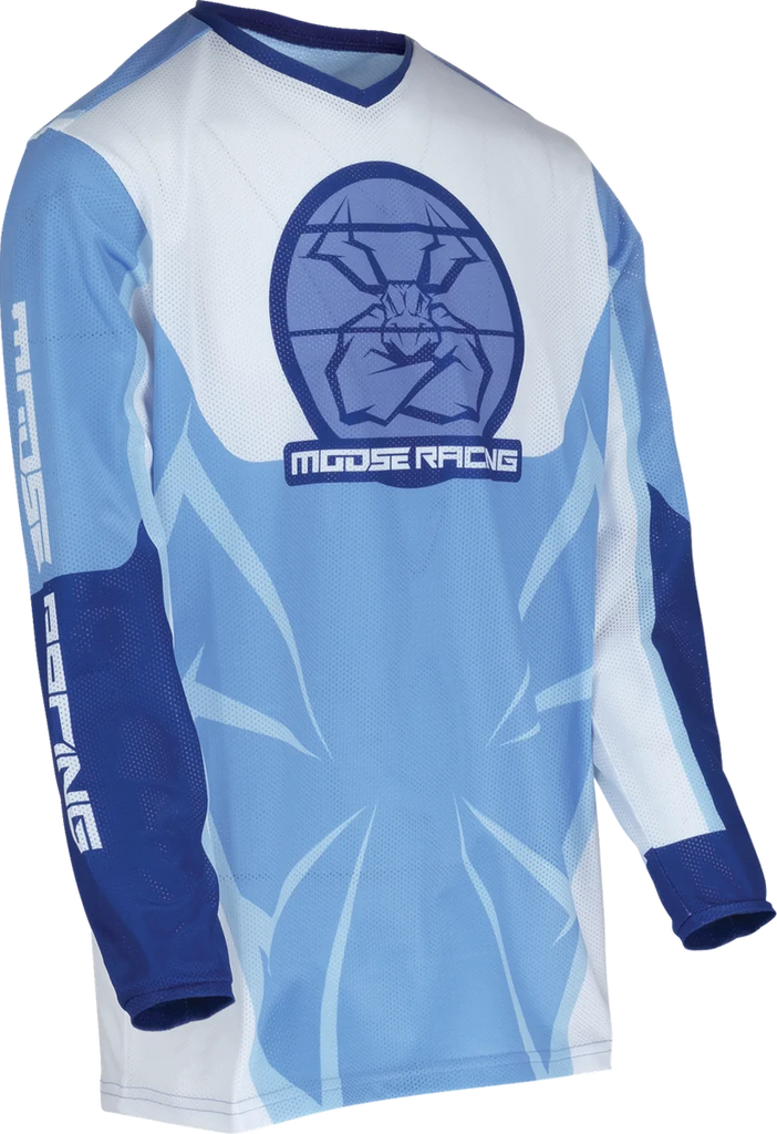 Moose Offroad Youth Agroid Mesh Jersey - Blue/White - Medium 2912-2482 - Main Product View