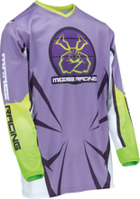 Load image into Gallery viewer, Moose Offroad Youth Agroid Mesh Jersey - Blue/White - Medium 2912-2482 - Installation View