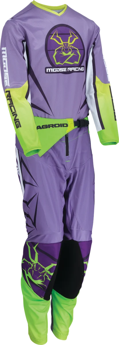 Moose Offroad Youth Agroid Mesh Jersey - Purple/White - XL 2912-2478 - Back View