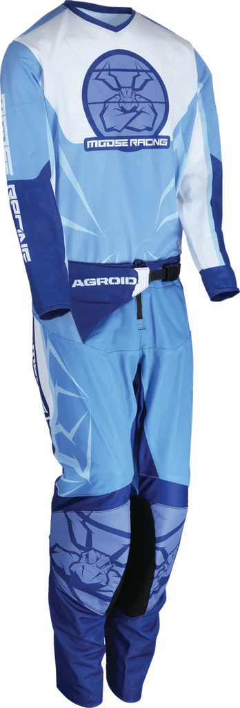Moose Offroad Youth Agroid Mesh Pants - Blue/White - 24 2903-2513 - Side View