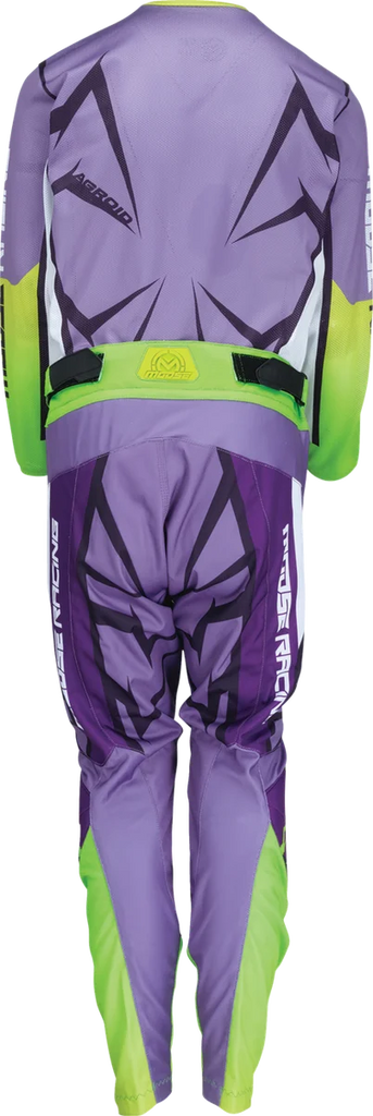 Moose Offroad Youth Agroid Mesh Pants - Purple/White - 24 2903-2506 - Back View