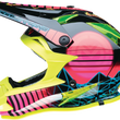 Load image into Gallery viewer, Moose Offroad Youth F.I. Helmet - Vaporwave - MIPS® - Black/Pink/Yellow - Large 0111-1616 - Side View