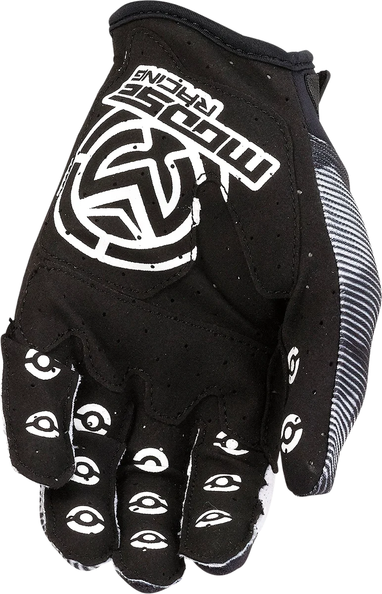 Moose Offroad Youth MX1™ Gloves - Black/White - Large 3332-1720 - Side View