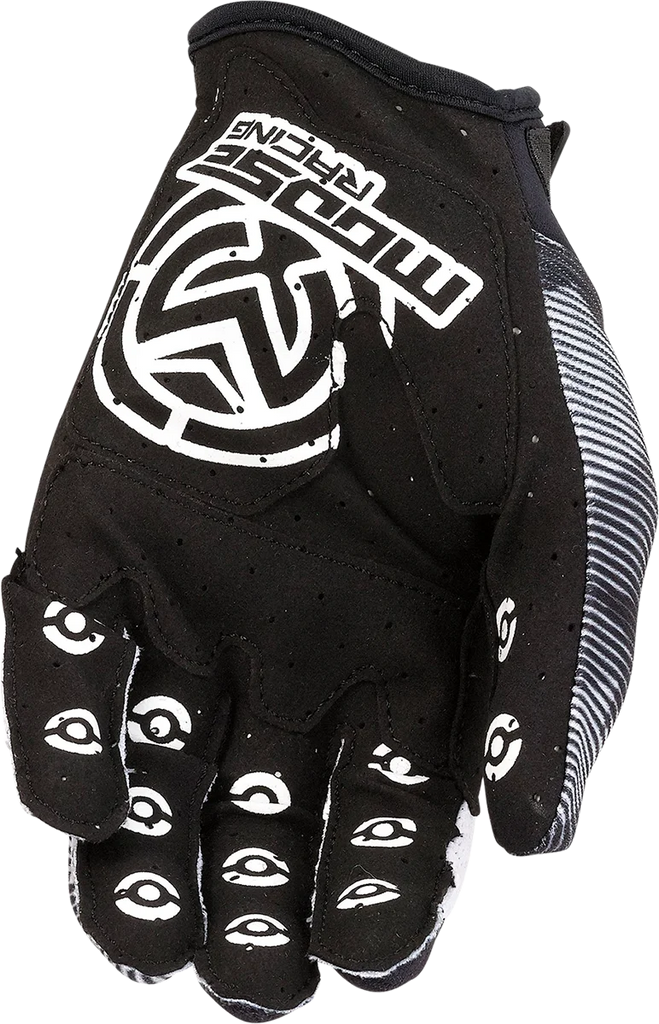 Moose Offroad Youth MX1™ Gloves - Black/White - Medium 3332-1719 - Side View