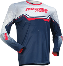 Load image into Gallery viewer, Moose Offroad Youth Qualifier® Jersey - Purple/Black/White - Medium 2912-2634 - Installation View