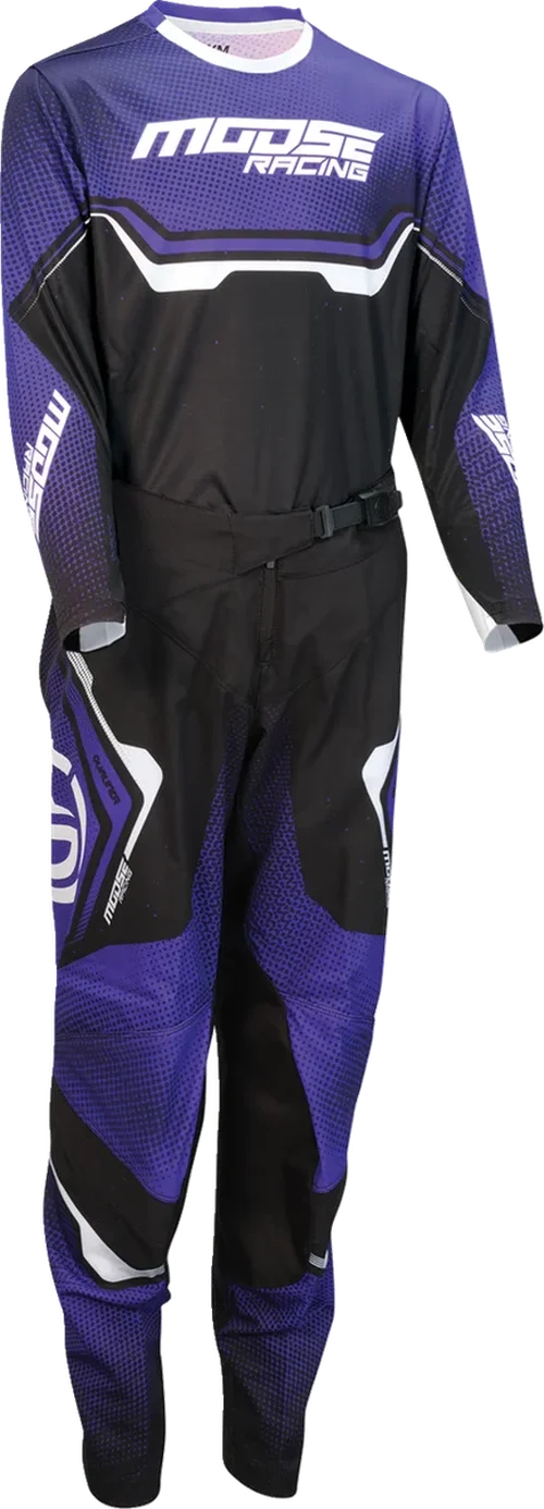 Moose Offroad Youth Qualifier® Jersey - Purple/Black/White - Medium 2912-2634 - Side View