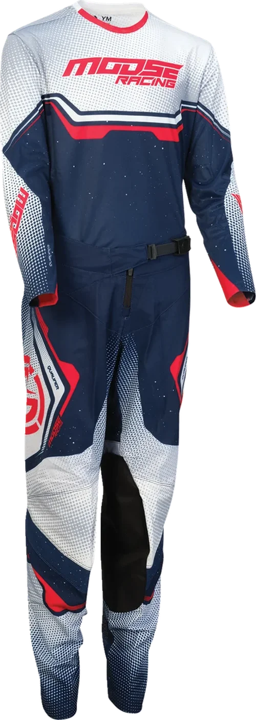 Moose Offroad Youth Qualifier® Jersey - Red/White/Blue - Small 2912-2627 - Back View