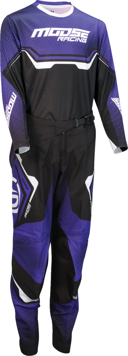 Moose Offroad Youth Qualifier® Pants - Black/Purple/White - US 24 2903-2661 - Side View